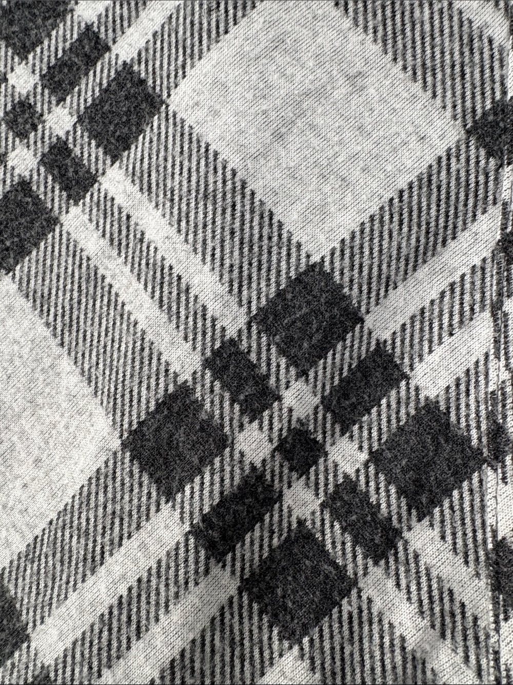 Soft Surroundings Paramour Plaid Grey Long Sleeve Tunic Button Down Top - Picture 5 of 8